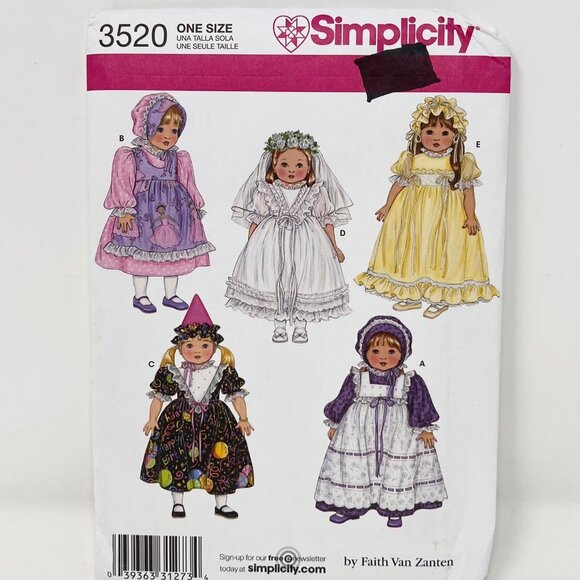 Doll Clothes Clothing Patterns - 18"‎  Set of 9 NEW Uncut - Simplicity - Picture 3 of 10